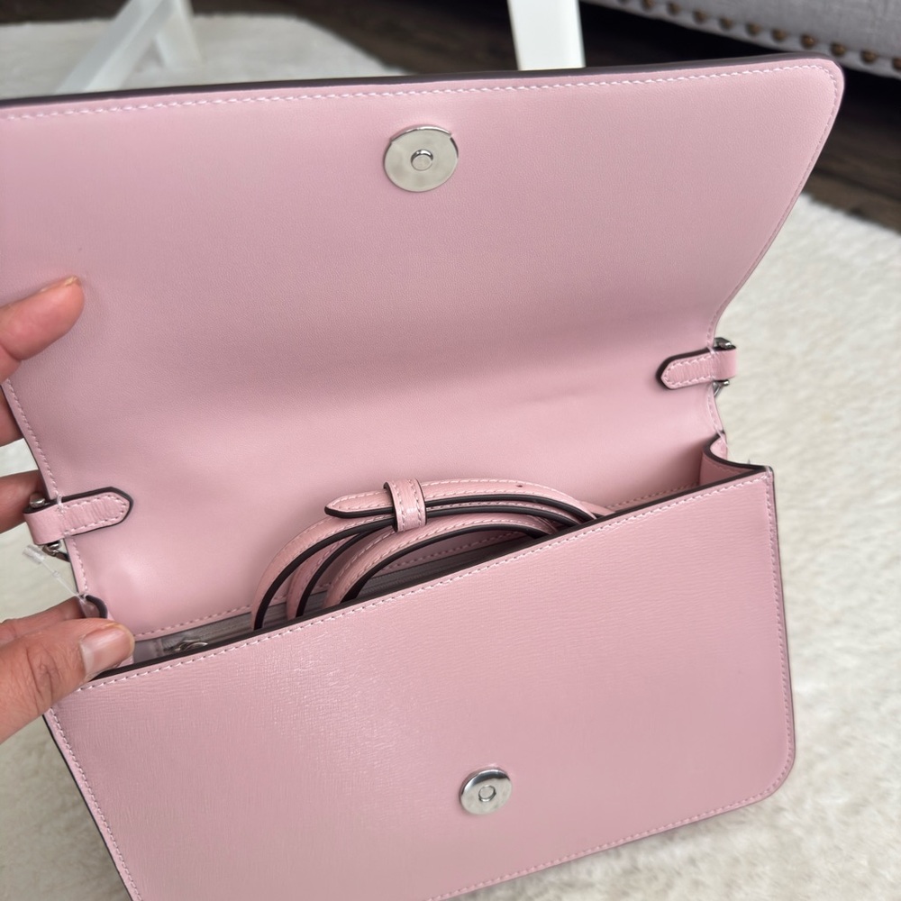 Kate Spade Blush Pink Shoulder Bag with Silver Chain - Picture 6 of 10